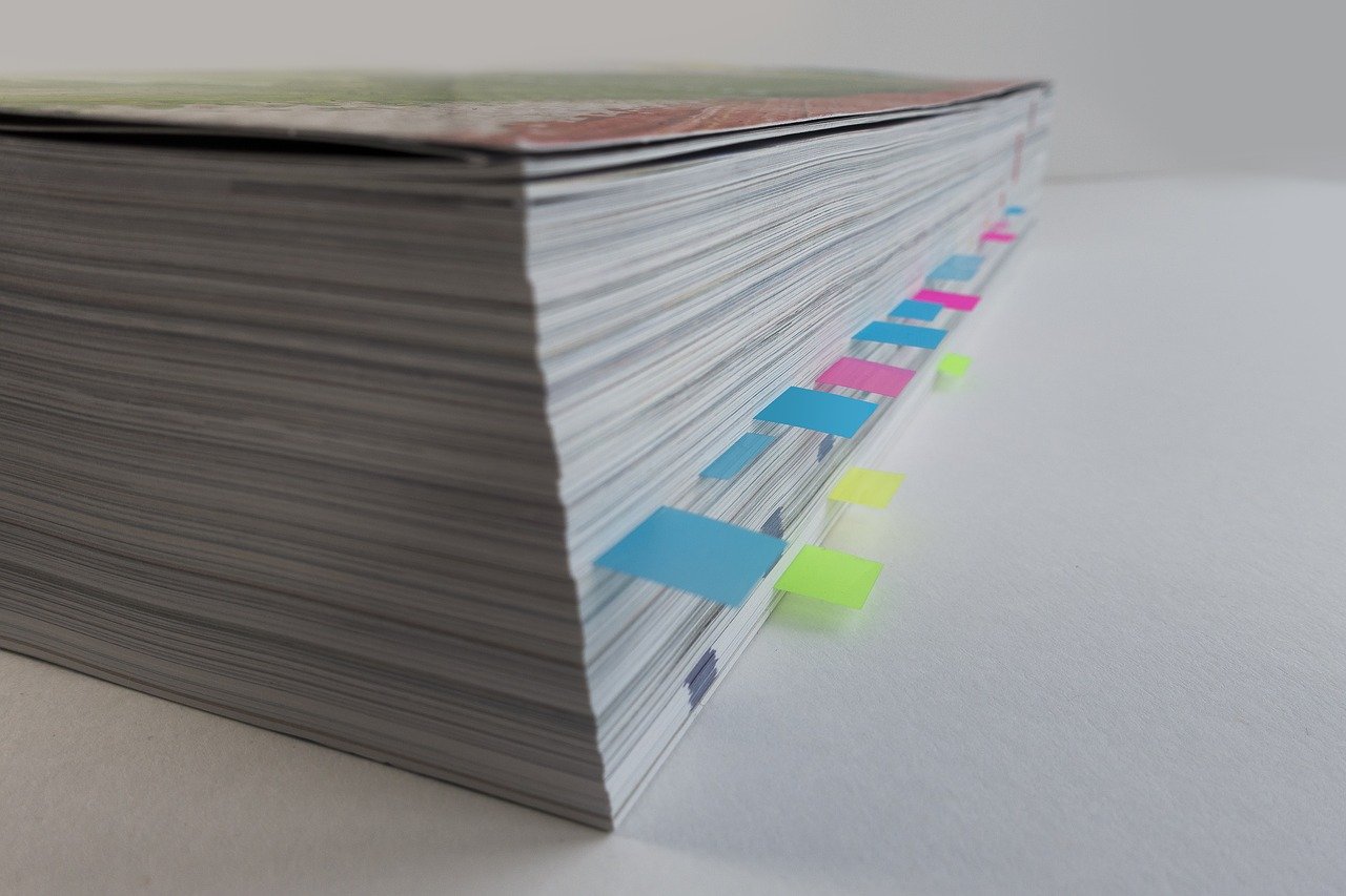 Catalogue with Sticky Notes