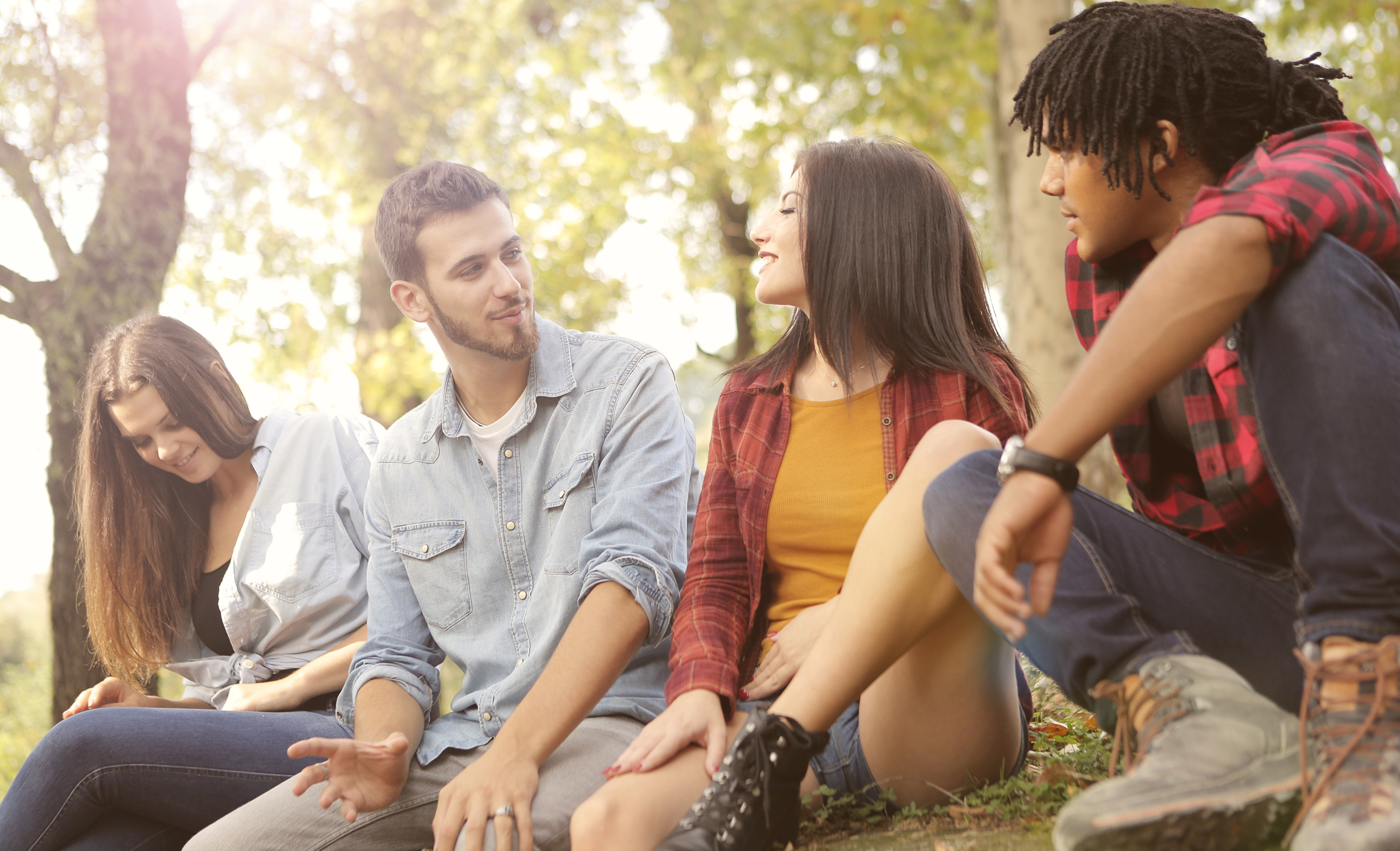 Group of Students Sitting Together