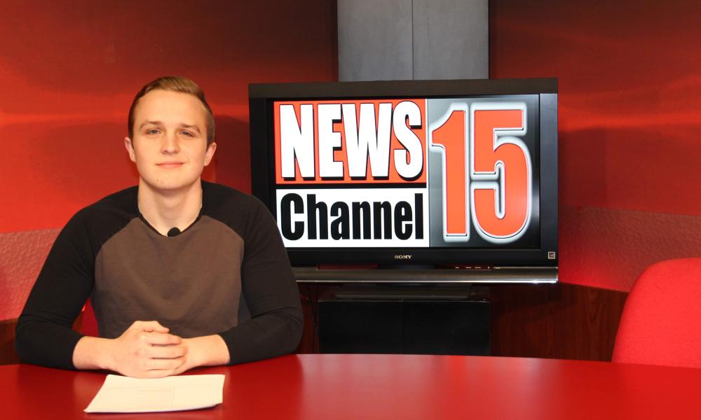Wabash Valley College’s Radio/TV department’s TV station, News Channel 15, has been nominated by the Intercollegiate Broadcasting System for the national award “Best Community College TV Station.” In addition, student Tristan Thomas has been individually nominated in the category “Best Video Sports Report.” These two nominations, made by the premiere college broadcasting awards company, are the first of their kinds for the Radio/TV program and its students. “This is big! Seeing our station nominated for a