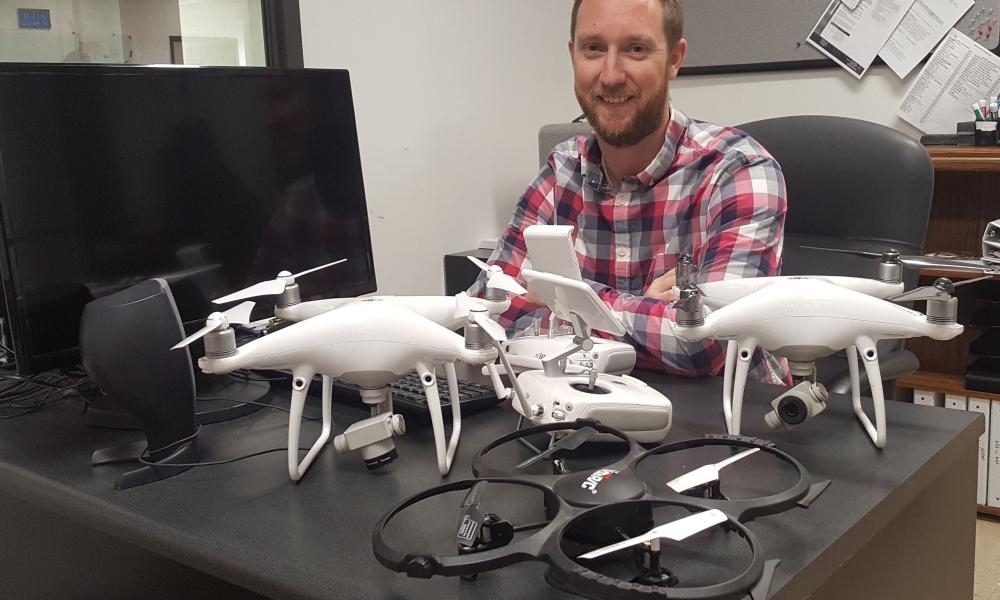 Morgan Henton Displaying Drones