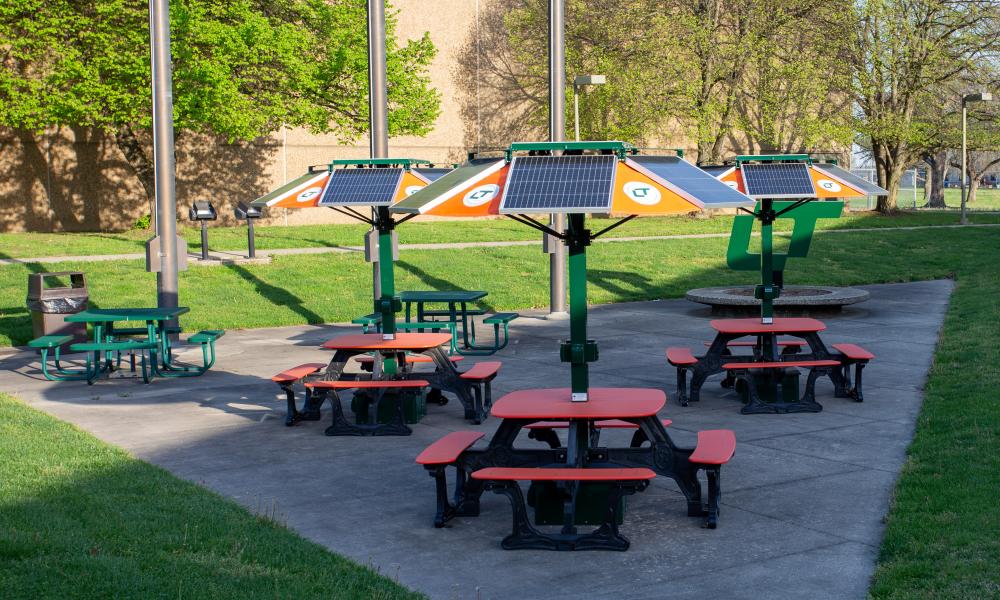 Solar-powered charging stations located in the LTC Triangle