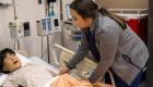 Student working in the nursing lab